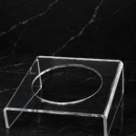Clear Acrylic Elevated Pet Bowl Stand AC20260819 透明亚克力抬高宠物食盆架  型号AC20260819