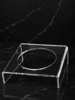 Clear Acrylic Elevated Pet Bowl Stand AC20260819 透明亚克力抬高宠物食盆架  型号AC20260819