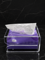 Clear Acrylic Tissue Box Holder AC20260818 透明亚克力桌面抽纸盒  型号AC20260818 - Image 3